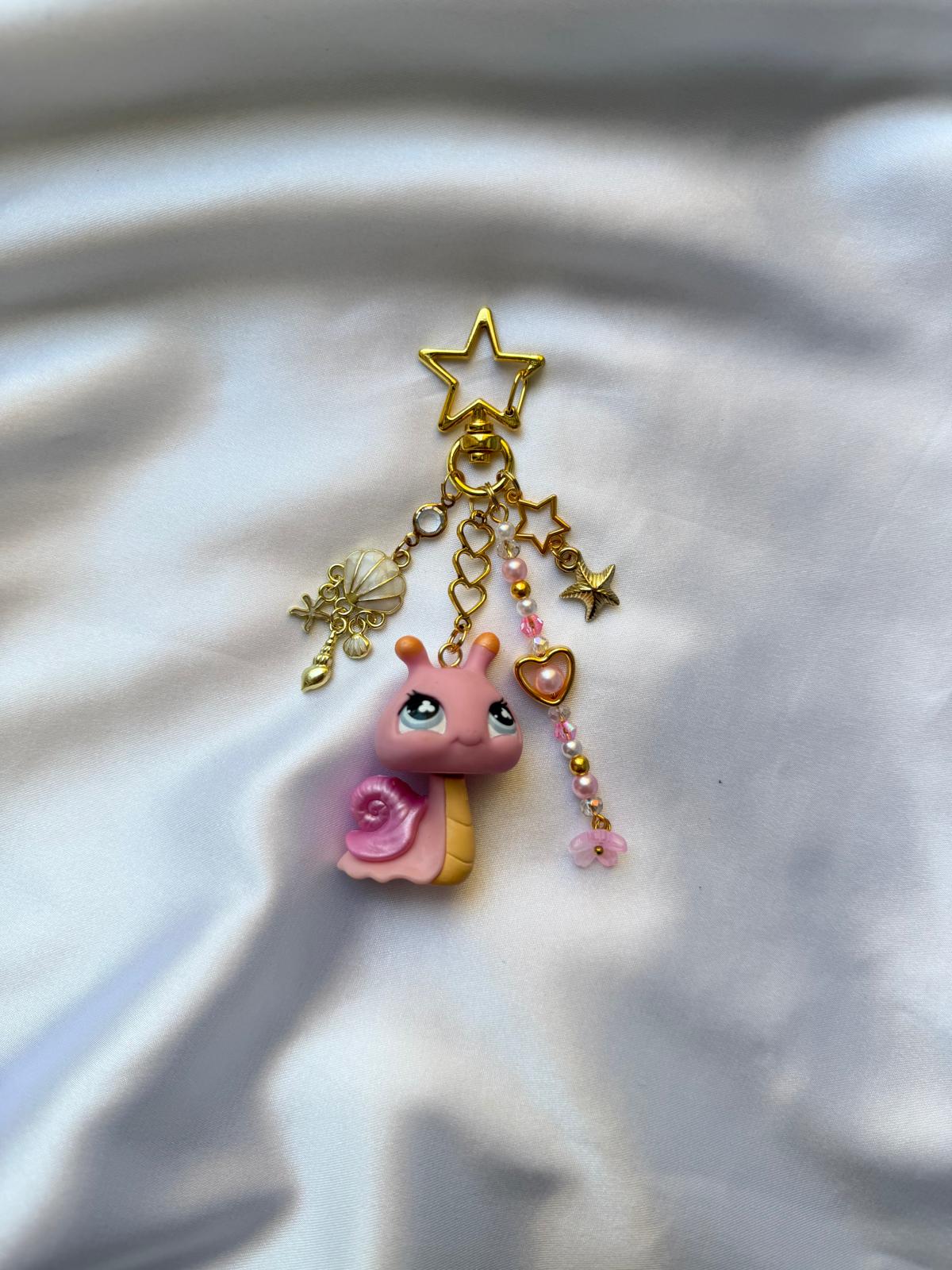 Escargot rose et beige
